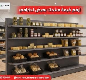 أرفف عرض سوبر ماركت معدنية احترافية