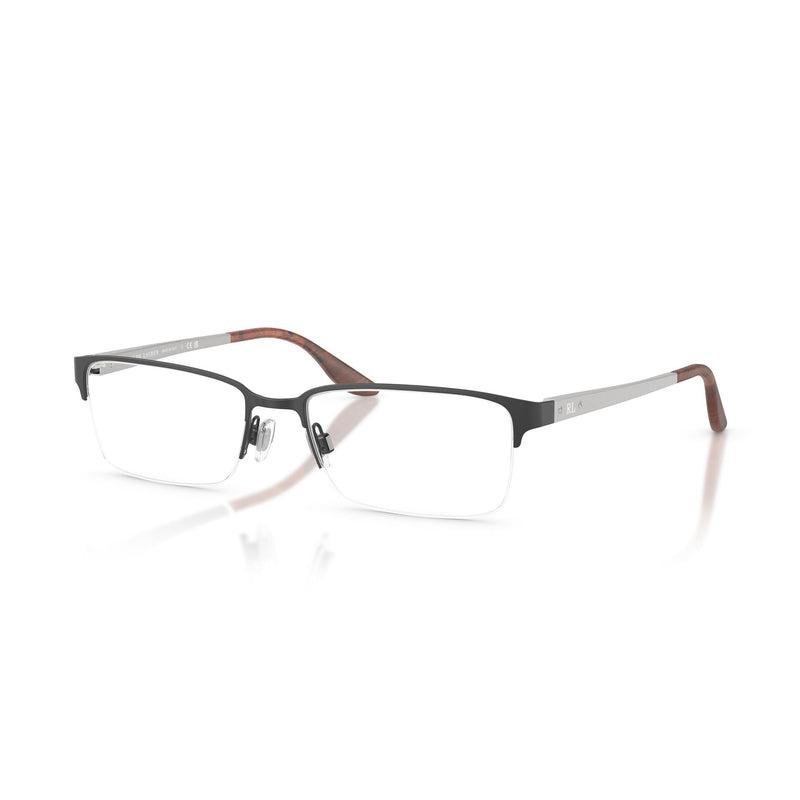 إطار طبي رجالي إطار نصف إطار (Half Rim) معدني فضي للأعمال